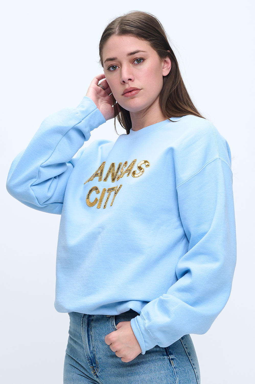 Light Blue Kansas City Sequin Sweatshirt