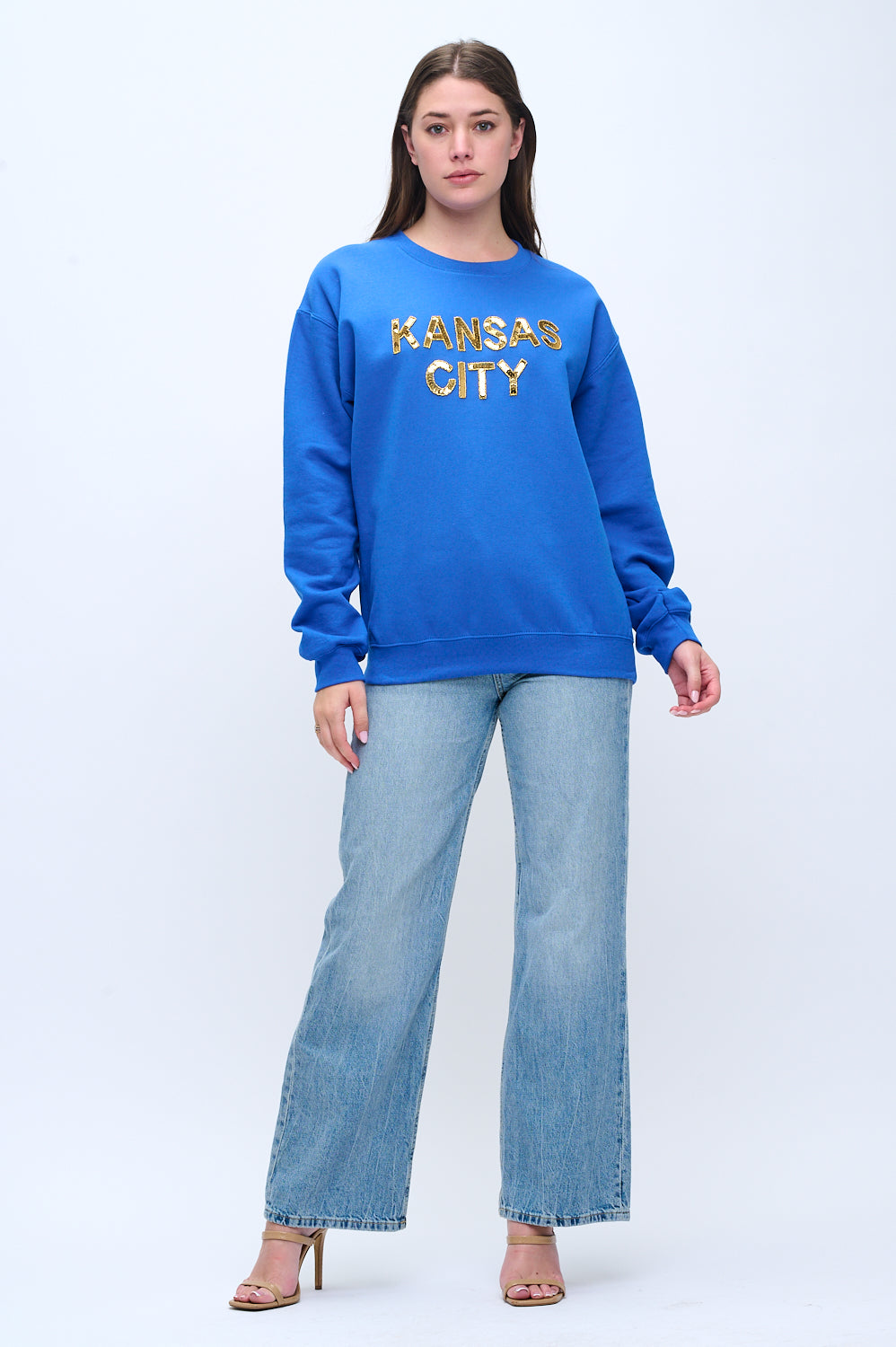 Royal Blue Kansas City Sequin Sweatshirt