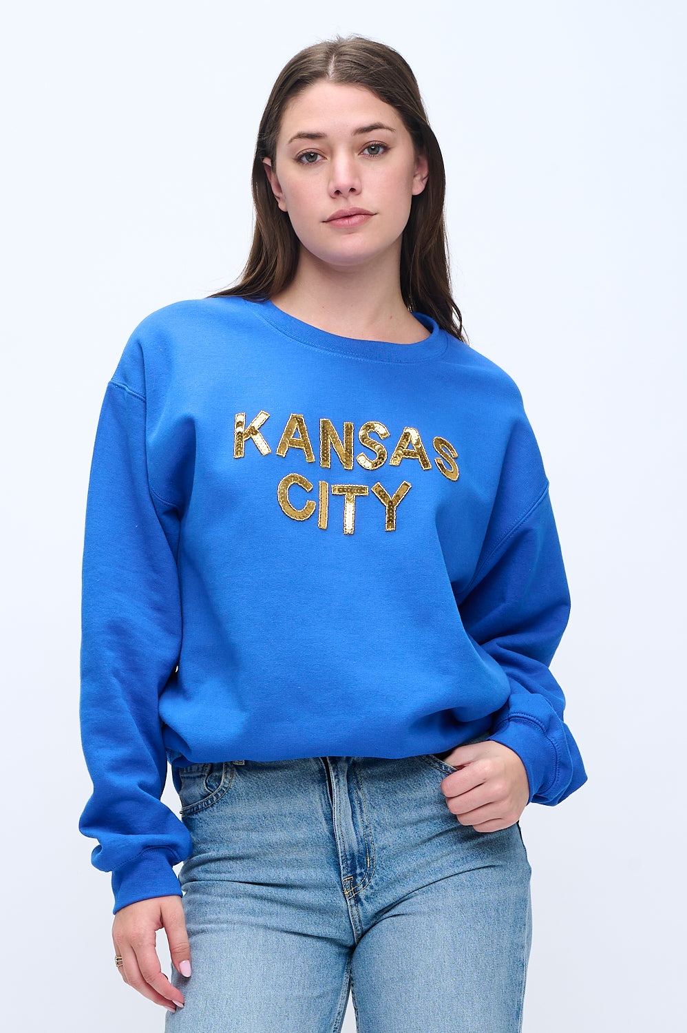 Royal Blue Kansas City Sequin Sweatshirt
