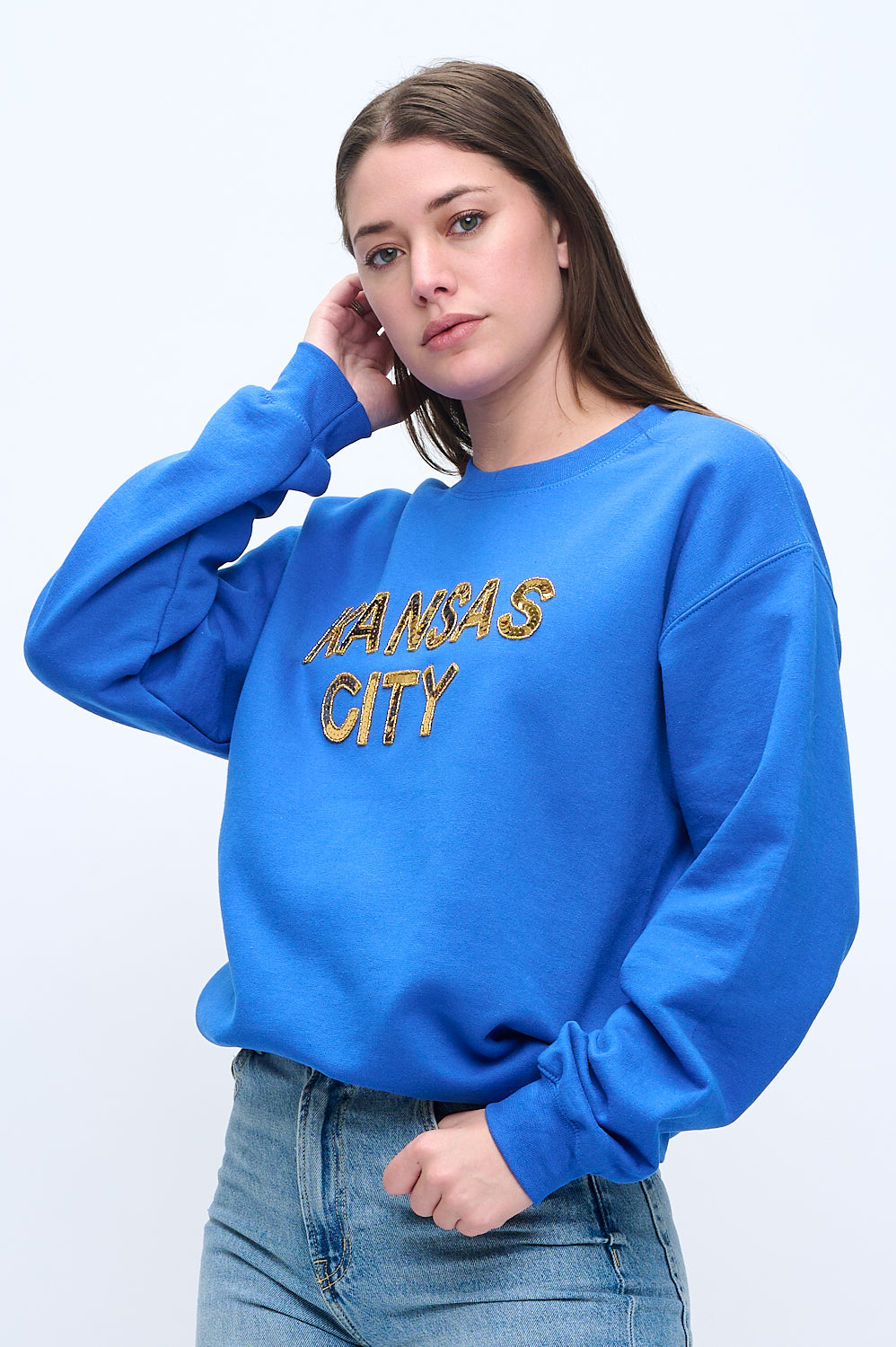 Royal Blue Kansas City Sequin Sweatshirt