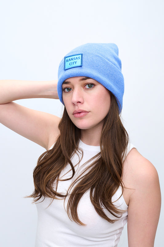 Blue Kansas City Beanie
