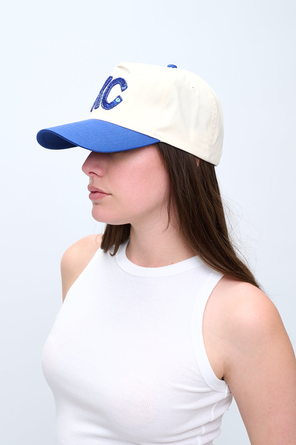 Blue/Cream KC Sequin Hat