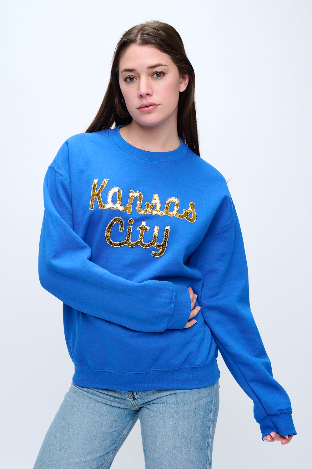 Kansas City Sequin Cursive Sweatshirt