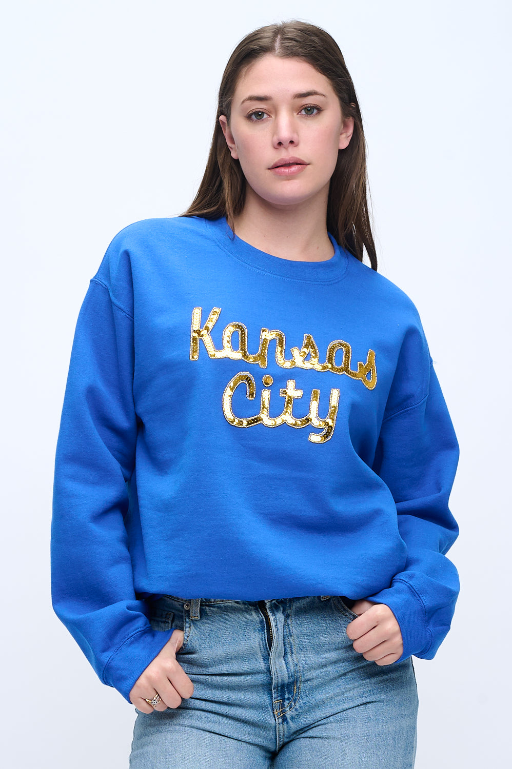 Kansas City Sequin Cursive Sweatshirt