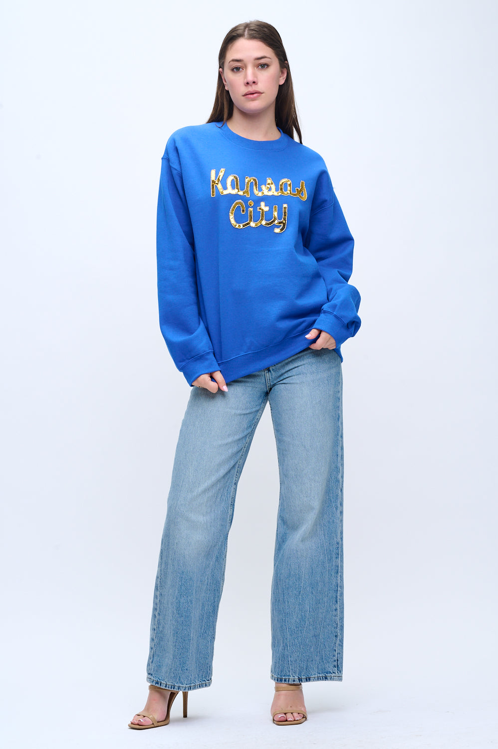 Kansas City Sequin Cursive Sweatshirt