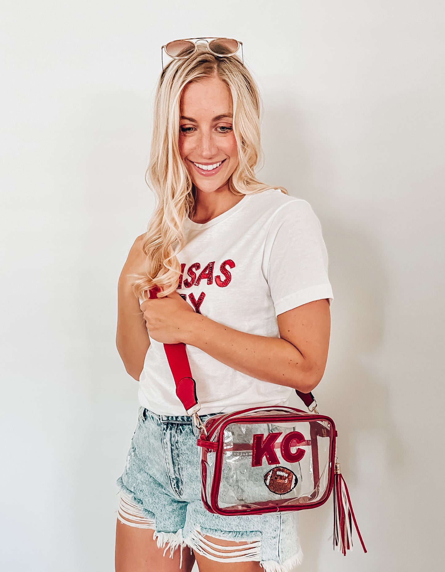 KC Sequin Stadium Bag