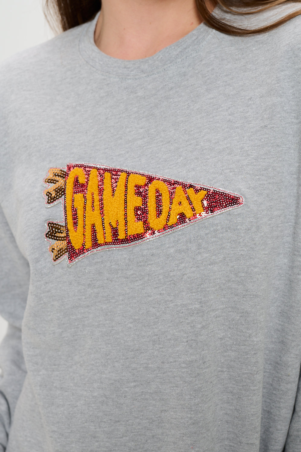 Sequin Pennant Sweatshirt