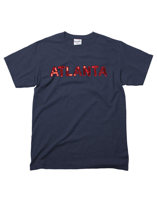 Atlanta Sequin Navy Tee