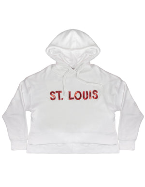 St. Louis Sequin Cropped Hoodie