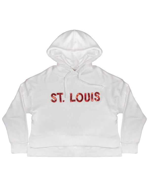 St. Louis Sequin Cropped Hoodie