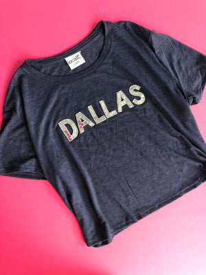 Dallas Sequin Cropped Tee