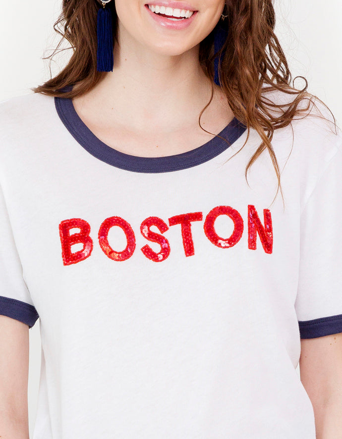 Boston Sequin Ringer Tee