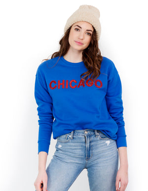Royal Blue Chicago Sequin Sweatshirt
