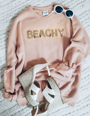 Beachy Sequin Sweatshirt