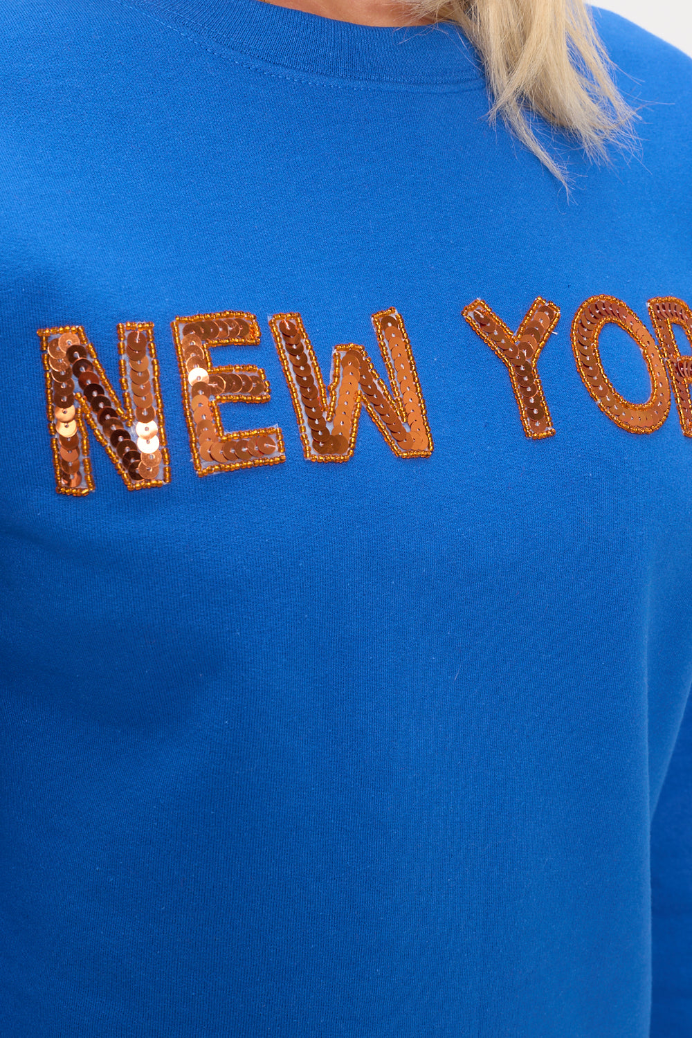 New York Sequin Sweatshirt - Blue