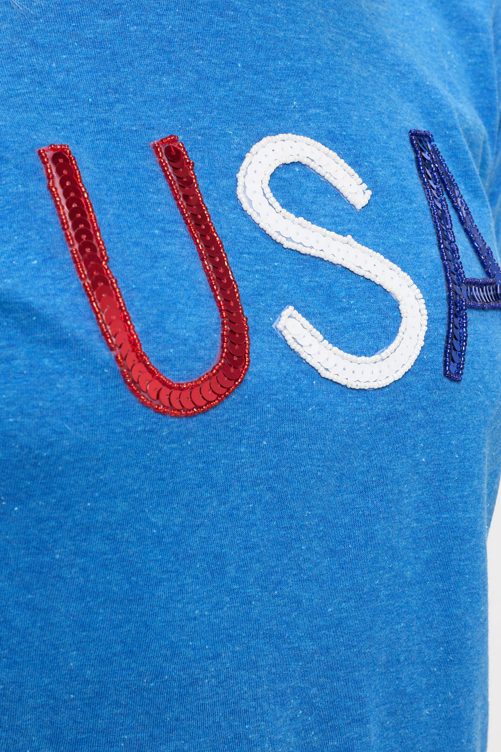 Royal Blue USA Sequin Tee