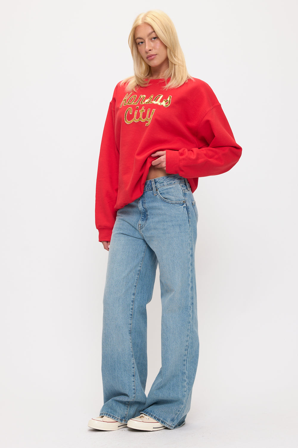 Cursive Kansas City Sequin Sweatshirt