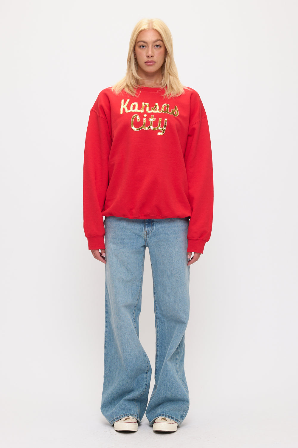 Cursive Kansas City Sequin Sweatshirt