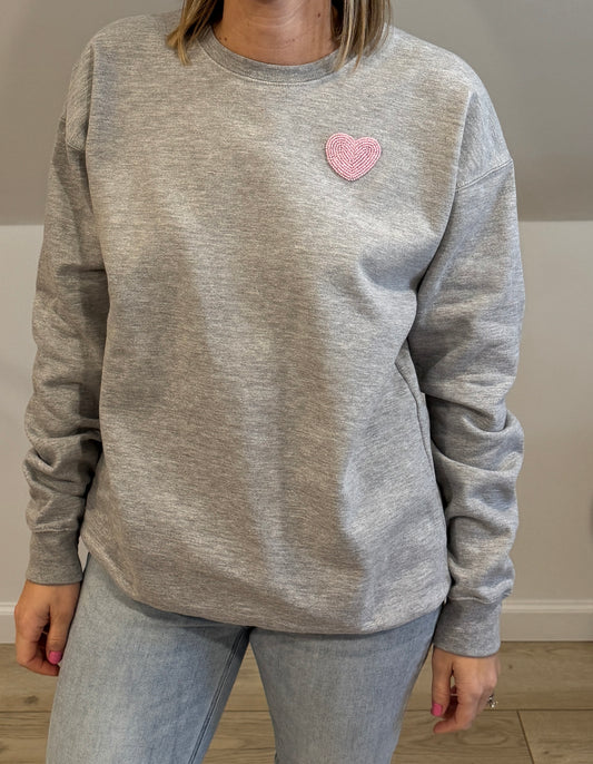 Sequin Heart Sweatshirt