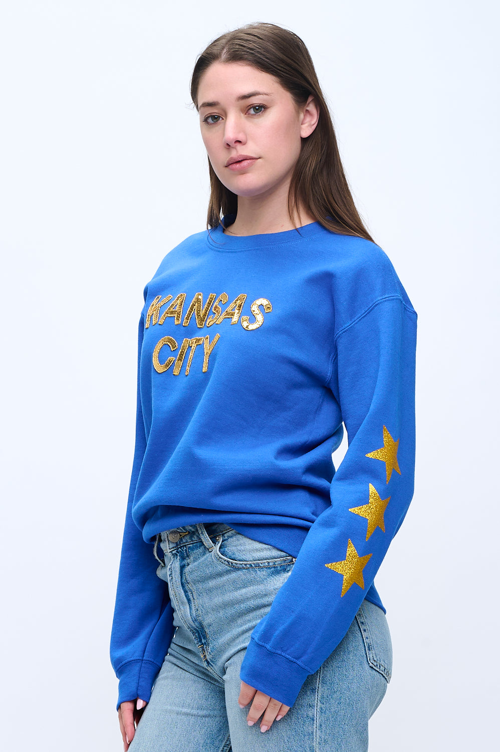 Blue Star Sequin Kansas City Sweatshirt