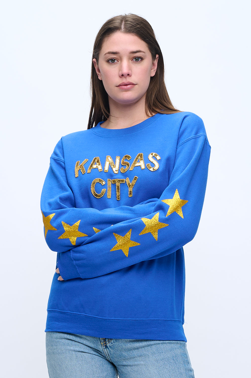 Blue Star Sequin Kansas City Sweatshirt