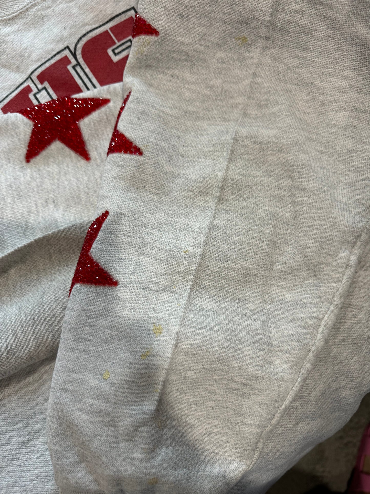 Vintage Gray Chiefs Sparkle Sweatshirt