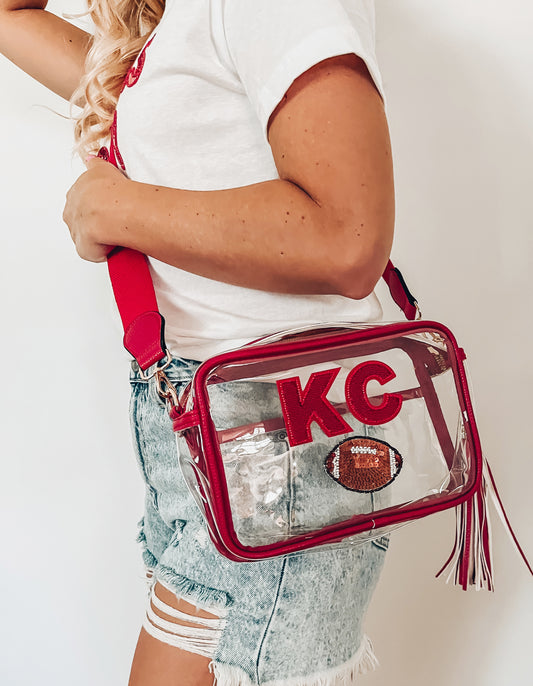 KC Sequin Stadium Bag