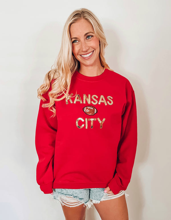 Hot Pink Kansas City Sequin Sweatshirt