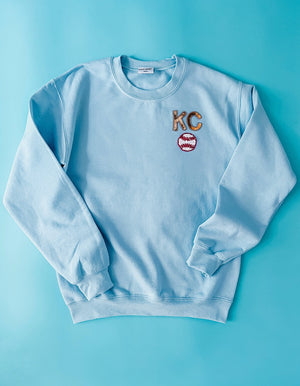 KC Sequin Baseball Sweatshirt