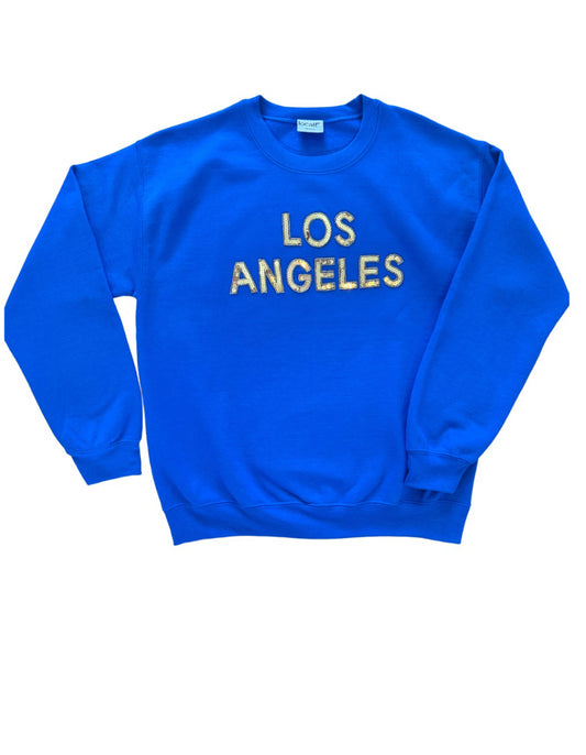 Blue Los Angeles Sequin Sweatshirt