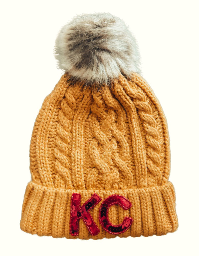 Original KC Sequin Beanie - Mustard