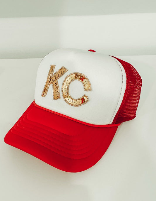 KC Sequin Trucker Hat