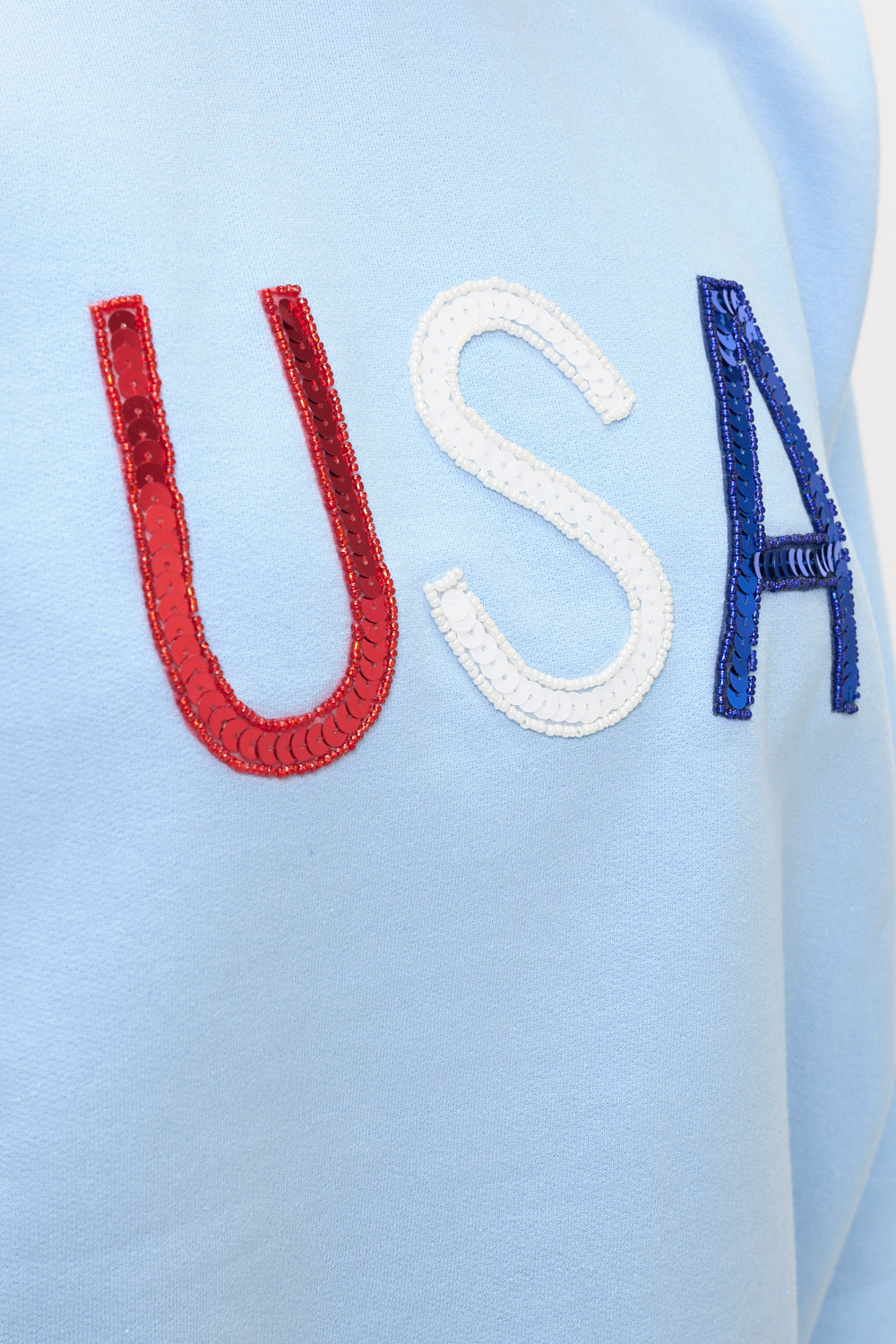 Blue USA sequin sweatshirt