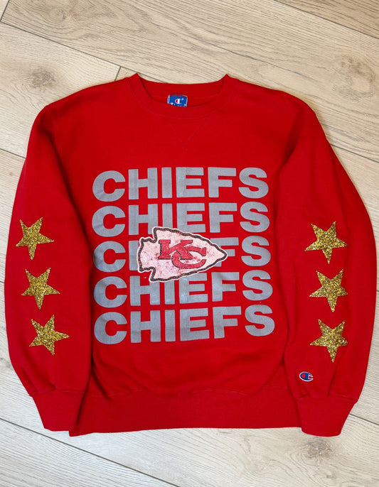 Vintage KC Chiefs Sparkle Sweatshirt