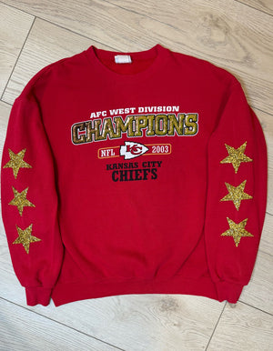 Vintage Chiefs AFC West Sparkle Sweatshirt