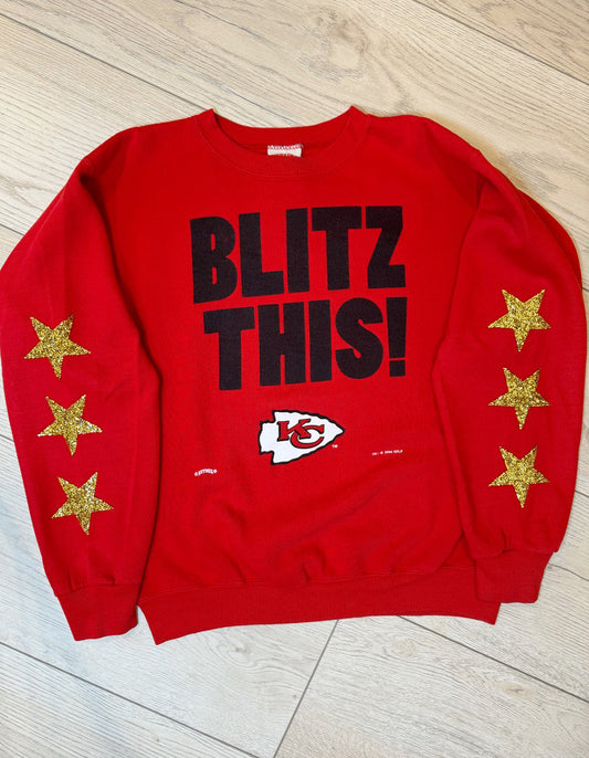 Vintage Chiefs Blitz Sparkle Sweatshirt