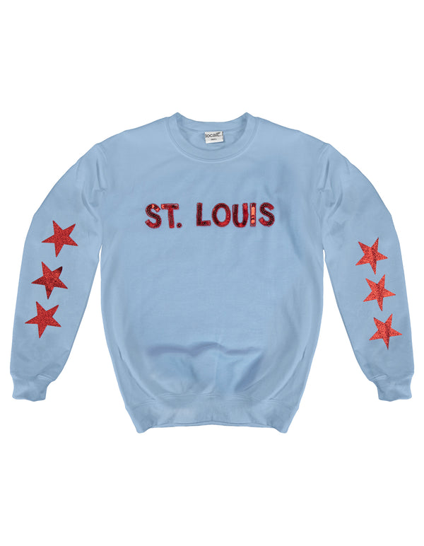 St. Louis Sequin Star Sweatshirt - Blue