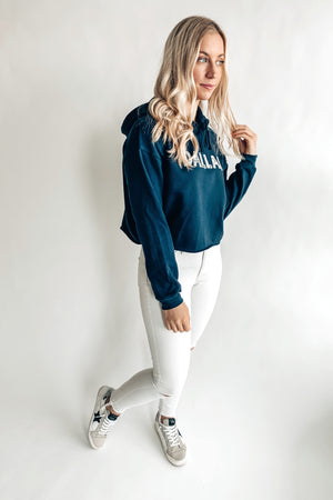 Dallas Sequin Cropped Hoodie