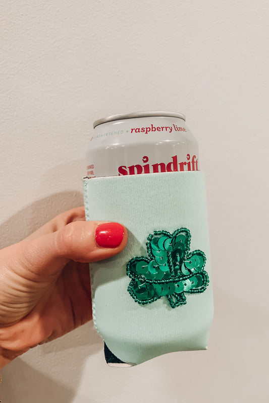 Shamrock Sequin Koozie