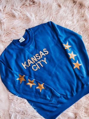 Blue Star Sequin Kansas City Sweatshirt