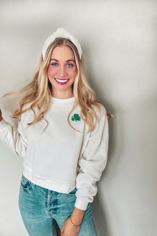 Shamrock Cropped Sweatshirt