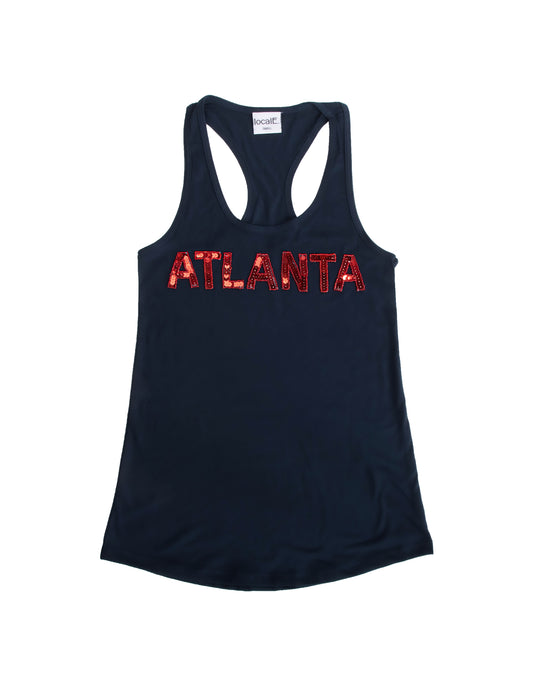 Atlanta Sequin Navy Tank