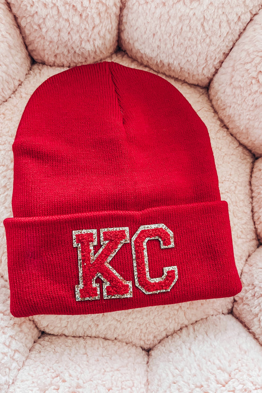 Red Kansas City Chenille Beanie