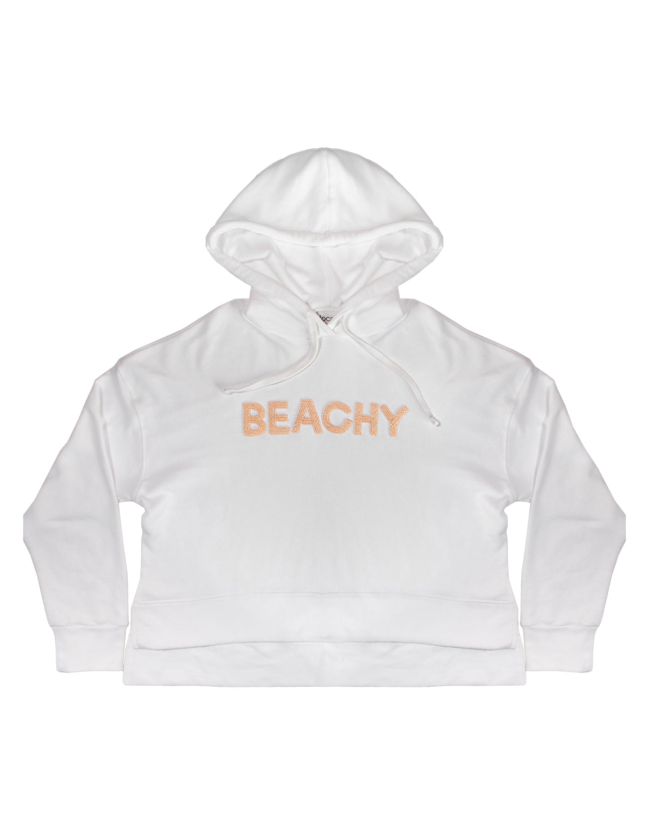 Beachy Beaded Cropped Hoodie