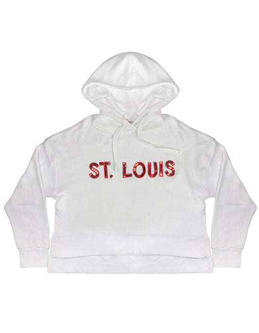 St. Louis Sequin Cropped Hoodie