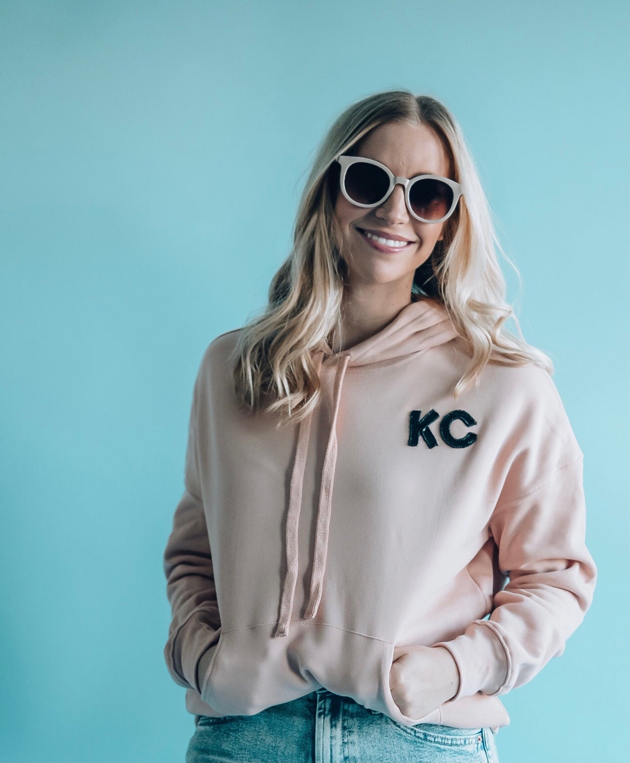 Peach/Black KC Sequin Hoodie