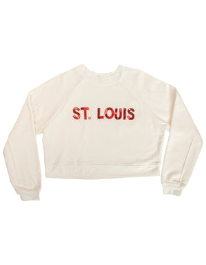 St. Louis Sequin Cropped Sweatshirt