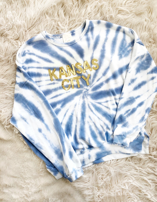 Tie Dye Kansas City Sequin Pullover