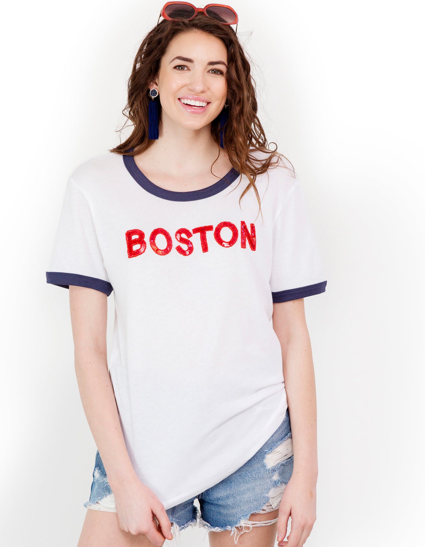 Boston Sequin Ringer Tee