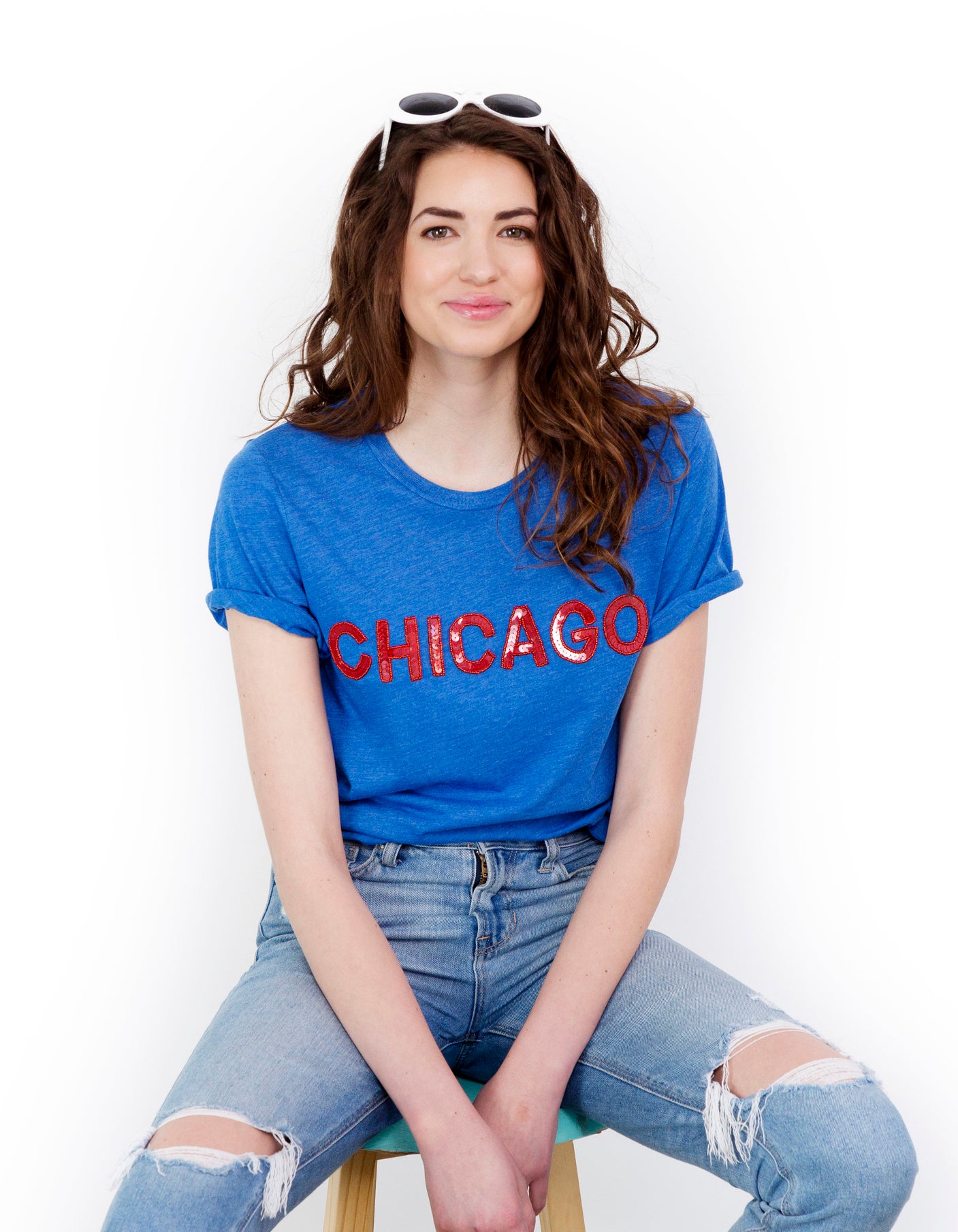 Chicago Sequin Crew Tee